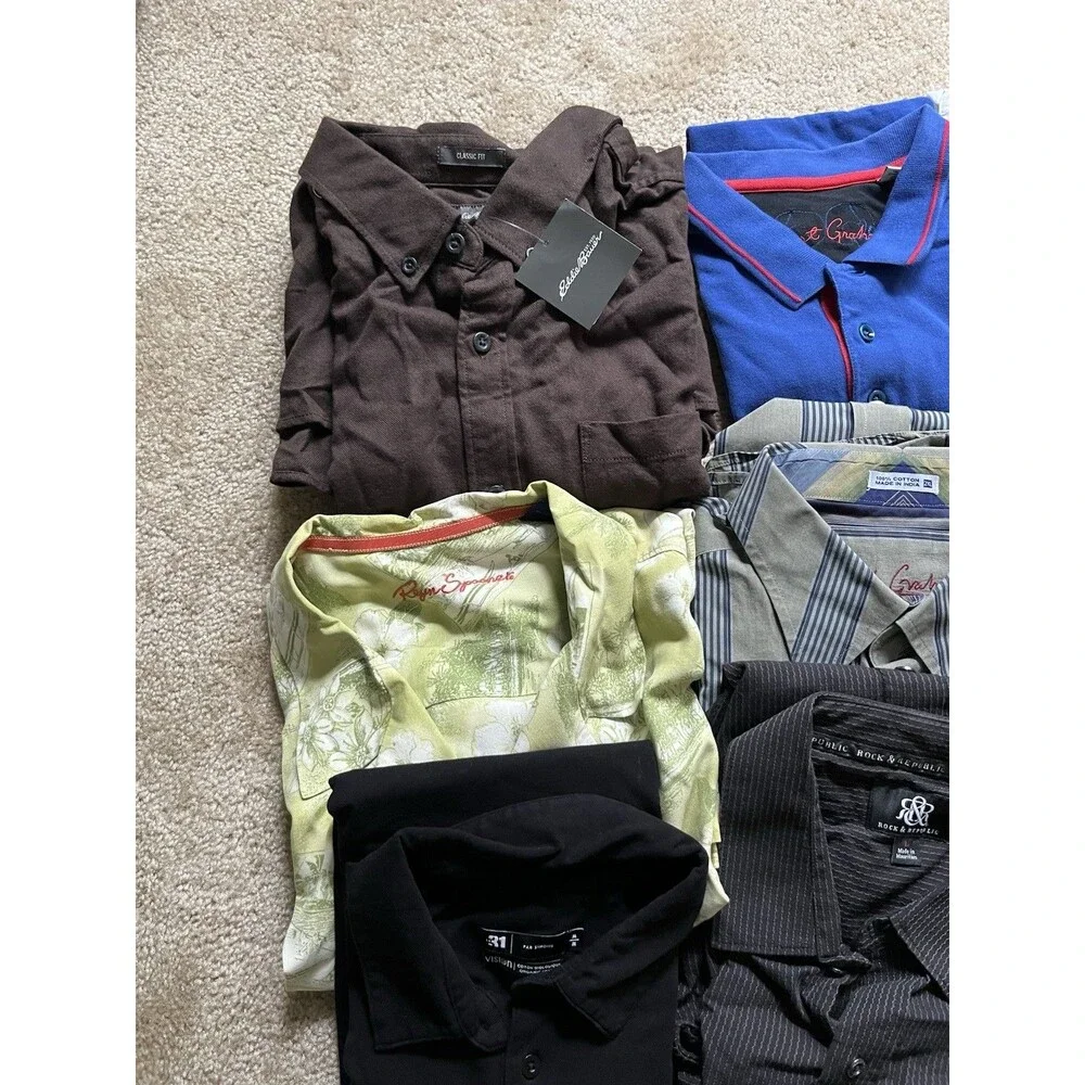 15 Item Mens Polo Shirt Reseller Lot Tommy Robert Tori Boss Nike Reyn Burberry - Picture 2 of 5